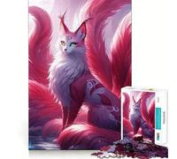 Puzzle de 1000 pièces représentant Un Renard à Neuf queues, Paysage Fantastique, idéal pour Les Adolescents, Stimulant la réflexion et Le Plaisir en Famille, Bords Nets, Cadeau mémorable (50x75cm)