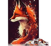 Puzzle de 1000 pièces représentant Un Renard Mignon (Dessin animé) pour Adultes | Puzzles | Puzzle de 1000 pièces, Jeu éducatif, décoration intérieure (75 x 50 cm)