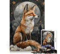 Puzzle de 1000 pièces représentant Un Renard Roux fantaisiste, idéal pour Adultes, Stimulant la réflexion et la Pleine Conscience, offrant Une évasion agréable et Un Cadeau de Noël Parfait (50x75cm)
