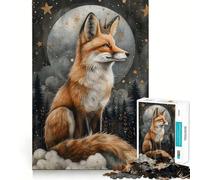 Puzzle de 1000 pièces représentant Un Renard Roux fantaisiste Jeu de réflexion Stimulant Découpe Experte Artisanat Fascinant pour Les Moments de détente (50x75cm)