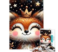 Puzzle de 1000 pièces représentant Un Renard Roux Mignon et fantaisiste Un défi éducatif et ludique à réaliser soi-même pour Les 14 Ans et Plus (38x52cm)