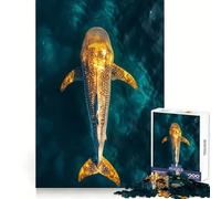 Puzzle de 1000 pièces représentant Un Requin-Baleine dans l'océan, idéal pour Adultes Apaisant et Relaxant, ce Puzzle aux Bords Fins est Un Cadeau Parfait (38x26cm)