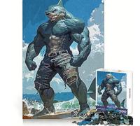 Puzzle de 1000 pièces représentant Un Requin, idéal pour Les Adolescents Jeu de logique et de détente Cadeau Original et raffiné 38x26cm