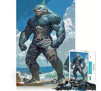 Puzzle de 1000 pièces représentant Un Requin, idéal pour Les Adultes Jeu de réflexion Amusant et Amusant à Partager Découpe de précision Cadeau Unique 50x75cm