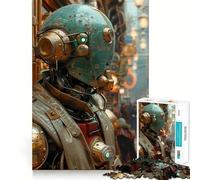 Puzzle de 1000 pièces représentant Un Robot Steampunk en Ville, idéal pour Les Adolescents Un Jeu Intelligent pour Partager Un Moment Convivial et Construire Une œuvre d'art 38x52cm