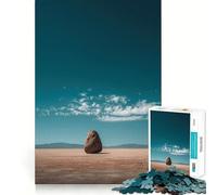 Puzzle de 1000 pièces représentant Un Rocher Solitaire dans Un Paysage désertique idéal pour Les Adolescents Un Jeu de réflexion apaisant et Relaxant avec des Bords précis Un Cadeau Exceptionnel