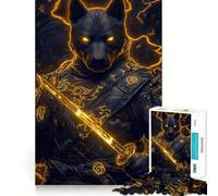 Puzzle de 1000 pièces représentant Un Rottweiler samouraï avec Katana, idéal pour Les Adolescents Jeu Intelligent et Convivial, à Assembler en Groupe Décoration Murale (38x26cm)