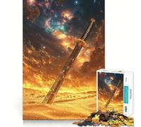 Puzzle de 1000 pièces représentant Un Sabre de samouraï dans Le désert, idéal pour Adultes Améliore la mémoire, détend l'esprit et constitue Une pièce de Collection à la Pointe acérée (38x26cm)