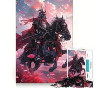 Puzzle de 1000 pièces représentant Un samouraï à Cheval, idéal pour Adultes et Adolescents Montage Lent et agréable Découpe précise Pièce de Collection Artistique (50x75cm)