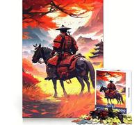 Puzzle de 1000 pièces représentant Un samouraï à Cheval, idéal pour Adultes Jeu de logique Fine, Loisirs et Objets de Collection aux Bords Nets (50x75cm)