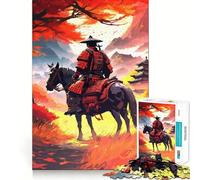 Puzzle de 1000 pièces représentant Un samouraï à Cheval, idéal pour Adultes Jeu de logique Fine, Loisirs et Objets de Collection aux Bords Nets (50x75cm)