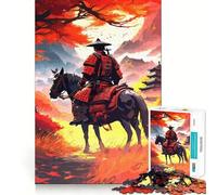Puzzle de 1000 pièces représentant Un samouraï à Cheval, idéal pour Les Adolescents Jeu de réflexion et de création Collective Découpe Nette et précise Objet de Collection (38x52cm)