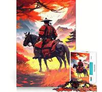 Puzzle de 1000 pièces représentant Un samouraï à Cheval, idéal pour Les Adolescents Jeu de réflexion et de détente mentale Cadeau Unique à Assembler (38x26cm)