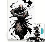 Puzzle de 1000 pièces représentant Un samouraï au crâne et au Katana, idéal pour Adultes et Adolescents Stimule la mémoire, léger et Relaxant Découpe Nette et précise Un Cadeau Charmant 38x52cm