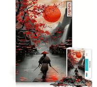 Puzzle de 1000 pièces représentant Un samouraï dans Un Paysage Japonais, idéal pour Les Adolescents Un Jeu Stimulant et Amusant, avec des découpes précises Un Cadeau Parfait pour Les fêtes (38x26cm)