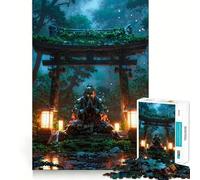 Puzzle de 1000 pièces représentant Un samouraï en prière, idéal pour Les Adultes, pour stimuler la mémoire et se détendre Pièce d'art à Assembler 38x26cm