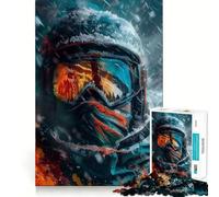 Puzzle de 1000 pièces représentant Un Skieur sous la Neige (38x52cm) pour Adultes Idéal pour développer sa mémoire, soulager Le Stress et Offrir Un Cadeau mémorable