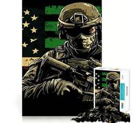Puzzle de 1000 pièces représentant Un Soldat américain,Jeu de réflexion,pièces précises et sans Couture,activité Amusante en Famille (50x75cm)