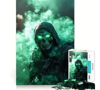 Puzzle de 1000 pièces représentant Un Soldat masqué et crâne, idéal pour Adultes Jeu de logique et d'assemblage Amusant et précis Cadeau mémorable 38x26cm