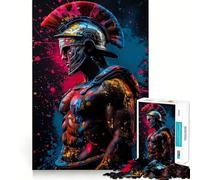 Puzzle de 1000 pièces représentant Un Soldat Spartiate Guerrier (38x52cm),Jeu de réflexion Stimulant,sans pièces détachées,défi cérébral interactif pour la Maison