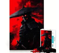 Puzzle de 1000 pièces représentant Un Squelette de samouraï aux Yeux Rouges, idéal pour Adultes, pour renforcer la mémoire, Jouer en Groupe et Offrir Un Cadeau élégant aux Bords Nets (38x52cm)
