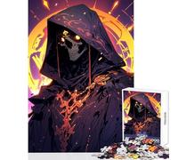 Puzzle de 1000 pièces représentant Un Squelette sous Une Capuche Décoration idéale pour la Maison Jeu de réflexion Stimulant et Difficile Dimensions 38x52cm