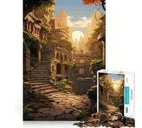 Puzzle de 1000 pièces représentant Un Temple Antique Exercice Mental Amusant Pièces précises et sans Couture Un Moyen captivant de Passer Le Temps (38x52cm)
