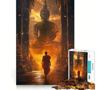 Puzzle de 1000 pièces représentant Un Temple de Bangkok en Thaïlande, idéal pour Les Adultes Un Moment de détente et de créativité ! 50x75cm