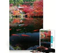 Puzzle de 1000 pièces représentant Un Temple de Kyoto au Japon, en Automne, idéal pour Les Adolescents Jeu de réflexion et de détente Finition de qualité Cadeau Parfait 38x26cm