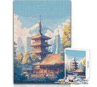 Puzzle de 1000 pièces représentant Un Temple Japonais avec Le Mont Fuji en arrière-Plan Idéal pour Les Adolescents,ce Jeu ludique et éducatif est Un Cadeau Unique pour célébrer Les Moments de Joie