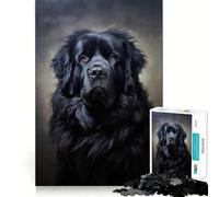 Puzzle de 1000 pièces représentant Un Terre-Neuve, idéal pour Adultes et Adolescents, Stimulant la réflexion, Cadeau élégant et précis (38x26cm)
