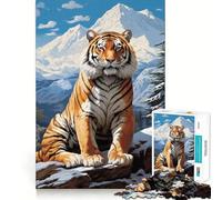 Puzzle de 1000 pièces représentant Un Tigre, Animal Sauvage, pour Adolescents Un défi intellectuel Stimulant, Une activité à Faire à la Maison, Un Cadeau touchant et Facile à découper 38x52cm