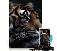 Puzzle de 1000 pièces représentant Un Tigre dans Son Habitat Naturel, idéal pour Adultes Jeu de logique et de réflexion, Doux et Relaxant Découpe Ferme Liste de souhaits du Père Noël 38x52cm
