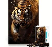 Puzzle de 1000 pièces représentant Un Tigre Sauvage, idéal pour Les Adolescents, pour améliorer Leur mémoire, Un Loisir Calme et précis, Cadeau d'anniversaire (38x26cm)