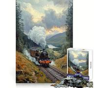 Puzzle de 1000 pièces représentant Un Train à Vapeur dans Les Montagnes idéal pour Les Adolescents et Parfait pour stimuler Leur Cerveau Activité à Domicile découpe de précision décoration Murale