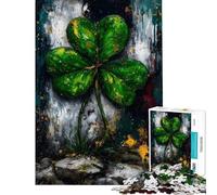 Puzzle de 1000 pièces représentant Un trèfle Abstrait idéal pour Les Adolescents et Les Adultes Jeu Amusant et Stimulant pour la mémoire (Taille 50x75cm)