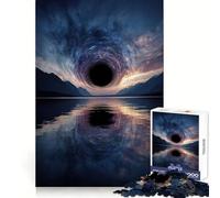 Puzzle de 1000 pièces représentant Un Trou Noir se reflétant sur l'eau, idéal pour Les Adultes Exercice Mental, Passe-Temps Relaxant, découpe précise, Cadeau de Noël Chic (38x26cm)