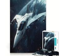 Puzzle de 1000 pièces représentant Un Vaisseau Spatial Blanc en orbite,idéal pour Les Adolescents Activité ludique et stimulante pour développer la réflexion Taille Uniforme,pièces précises