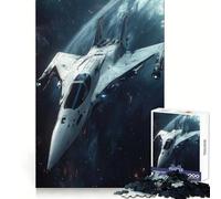 Puzzle de 1000 pièces représentant Un Vaisseau Spatial Blanc en orbite idéal pour Les Adolescents Détente et Bien-être cérébral apaisement et Divertissement Verrouillage Parfait (50x75cm)