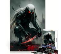 Puzzle de 1000 pièces représentant Un Vampire Assassin Sanglant avec Une épée, idéal pour Adultes Un défi intellectuel Stimulant et Relaxant, Parfait comme Cadeau Festif (38x26cm)
