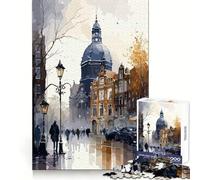 Puzzle de 1000 pièces représentant Un vélo à Amsterdam, aux Pays-Bas, idéal pour Les Adolescents Stimule la réflexion, se détend et Offre Un Cadeau Parfait grâce à Son Assemblage Solide (38x52cm)
