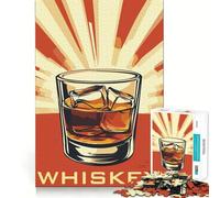 Puzzle de 1000 pièces représentant Un Verre à Whisky Jeu de Concentration mentale Découpe de précision Bords Lisses Jeu de Construction de Liens significatifs (38x26cm)
