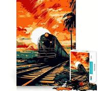Puzzle de 1000 pièces représentant Un Vieux Train, idéal pour Les Adultes Jeu de réflexion Stimulant à l'intérieur Découpe précise Pièce d'art raffinée (38x52cm)