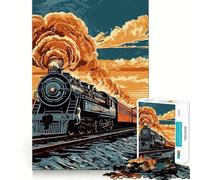 Puzzle de 1000 pièces représentant Un Vieux Train, idéal pour Les Adultes Un Jeu Stimulant pour Les méninges, Un Moment de détente et Un Cadeau Exceptionnel (38x52cm)