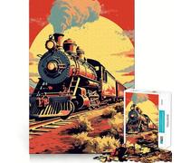 Puzzle de 1000 pièces représentant Un Vieux Train, pour Adultes, Stimulant la logique, Amusant à Partager, Finition Premium, Cadeau élégant (50x75cm)