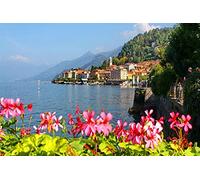 Puzzle de 1000 pièces représentant Un Village de Montagne au Bord du lac de Côme, en Italie. Jeu de Puzzle à Assembler soi-même, idéal pour Les Adultes et Les Enfants. Dimensions : 52 x 38 cm.
