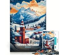 Puzzle de 1000 pièces représentant Un Village de Montagne de la Sierra Nevada, en Espagne, pour Adolescents Jeu de logique Fine, Passe-Temps Calme, Bords Nets, Collection d'œuvres d'art 38x26cm