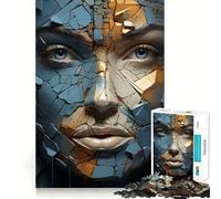 Puzzle de 1000 pièces représentant Un Visage de Femme surréaliste, avec des Adolescents Décoration Murale à Assembler 50x75cm