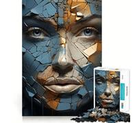 Puzzle de 1000 pièces représentant Un Visage de Femme surréaliste, idéal pour Les Adolescents Jeu de logique Stimulant, Parfait pour se détendre et Offrir Une Surprise d'anniversaire 38x26cm