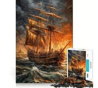 Puzzle de 1000 pièces représentant Un voilier, idéal pour Les Adolescents Jeu de logique Pure, Relaxant et aux découpes nettes Pièce d'art raffinée (38x26cm)